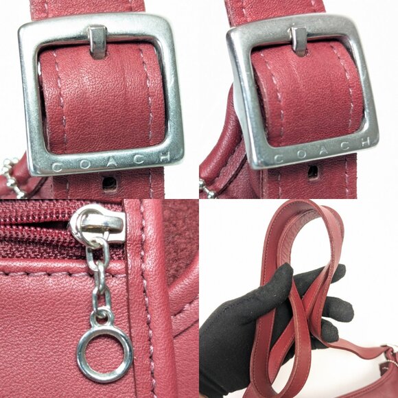 COACH USA Vintage Red Leather Crossbody Shoulder Bag - Made in USA - Picture 12 of 15